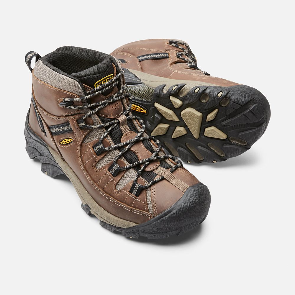 Bottes de Randonnée Keen Homme Marron/Noir | Targhee Ii Waterproof Mid | CZSPN-1408